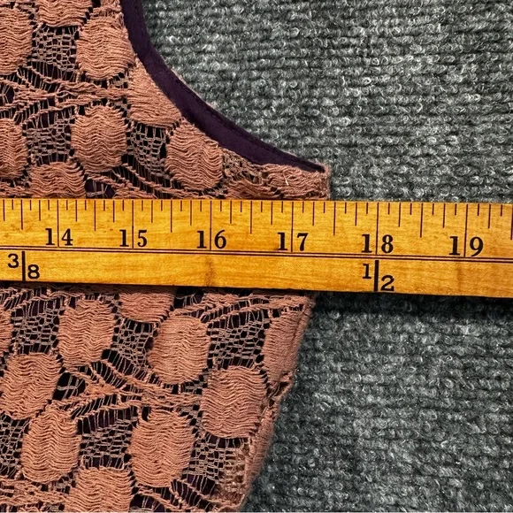 Knitted Dove crochet apron dress SMALL pockets buttons ruffles boho cottagecore - Picture 10 of 11